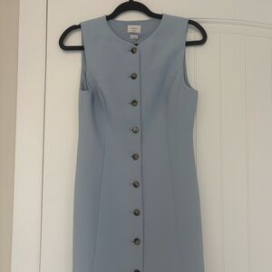 Wilfred Light Blue Button-Down Mini Dress